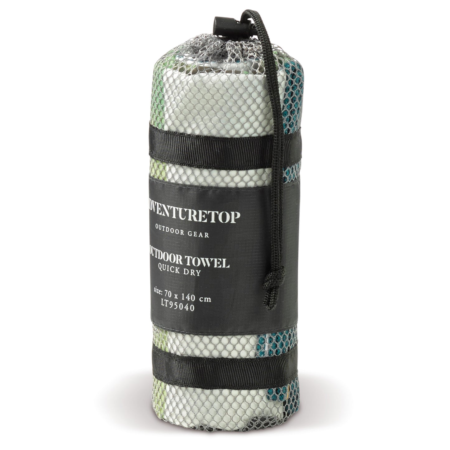 LT95040 Schnelltrocknendes Outdoor-Handtuch mit individueller Bedruckung und Beutel.