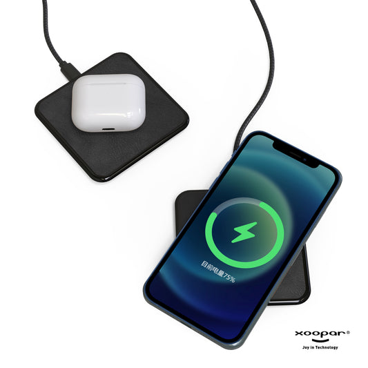 LT41506  2259 | Xoopar Iné Wireless Fast Charger - Recycled Leather 15W