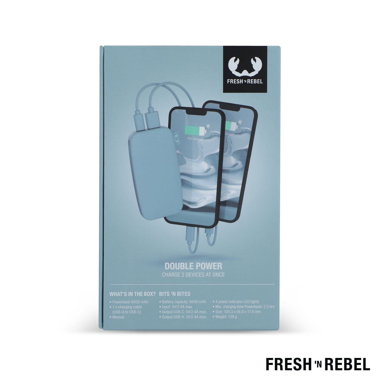 LT 49401  2PB6100 | Fresh 'n Rebel Powerbank 6000mAh USB-C