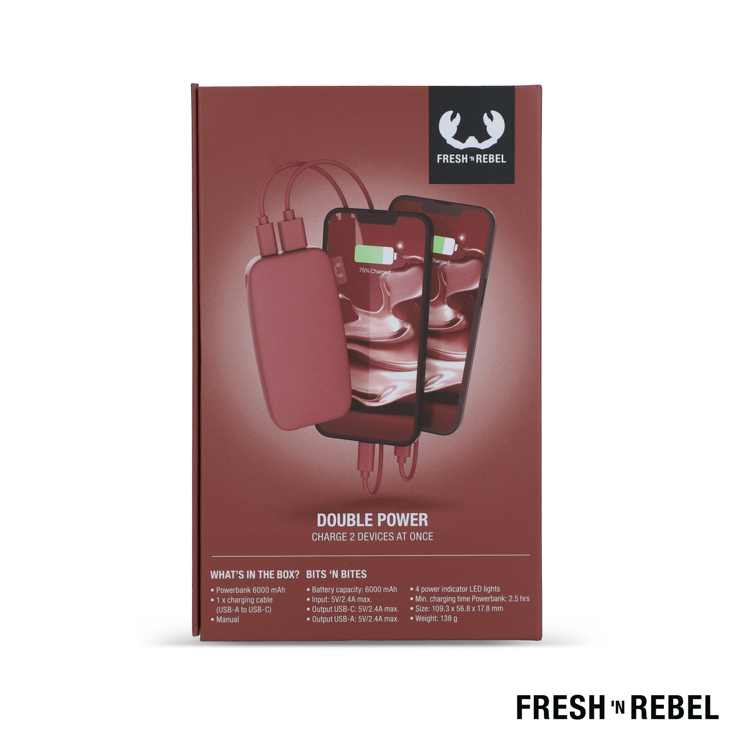 LT 49401  2PB6100 | Fresh 'n Rebel Powerbank 6000mAh USB-C