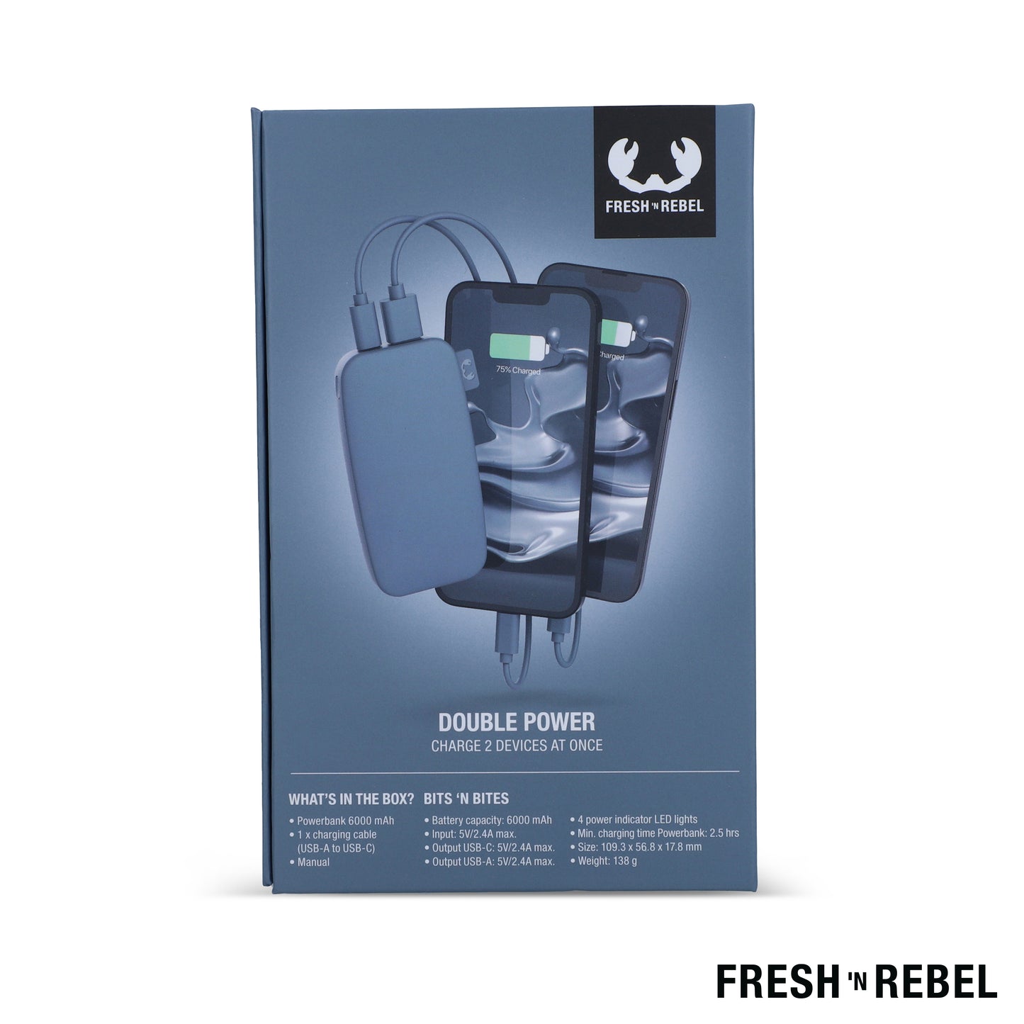 LT 49401  2PB6100 | Fresh 'n Rebel Powerbank 6000mAh USB-C