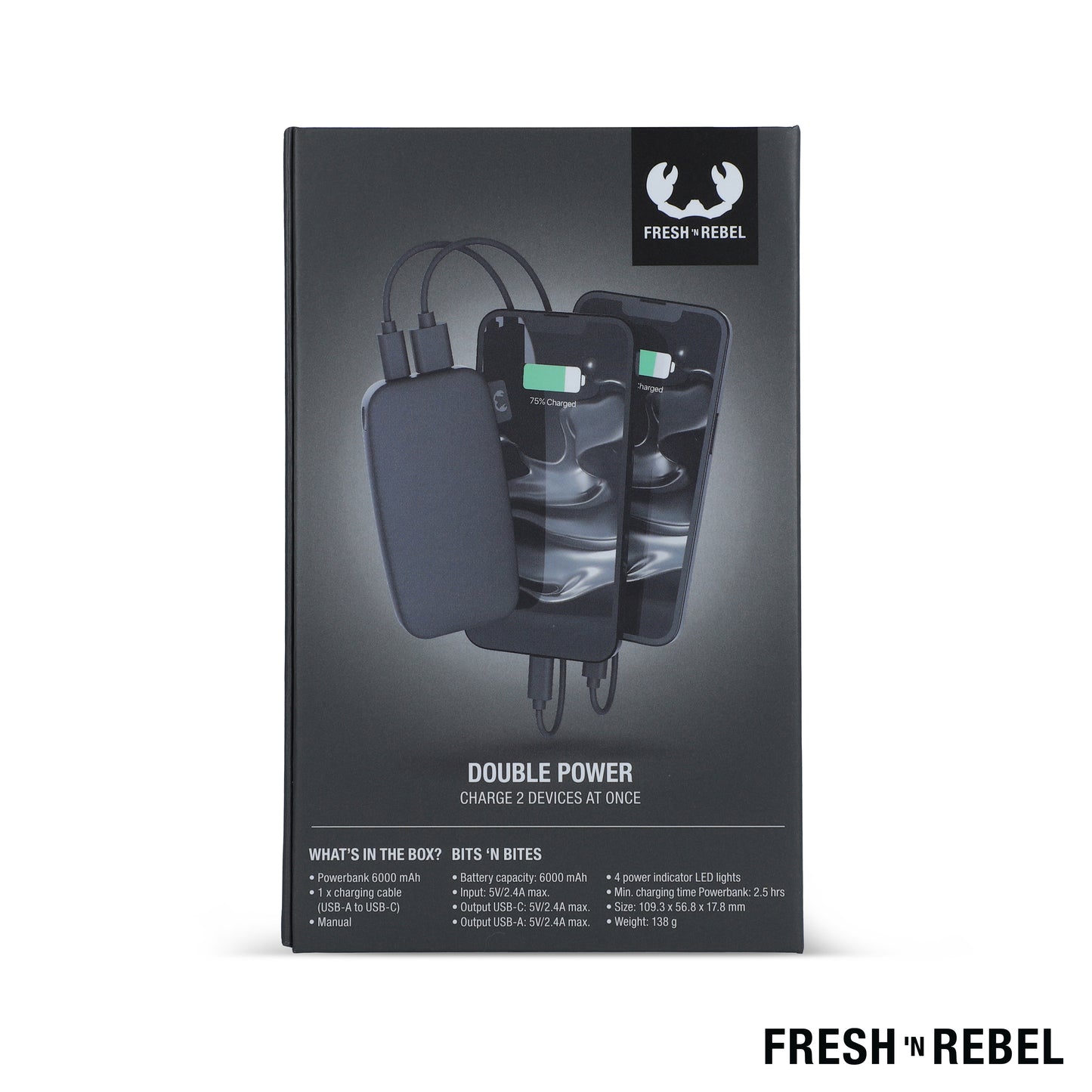 LT 49401  2PB6100 | Fresh 'n Rebel Powerbank 6000mAh USB-C