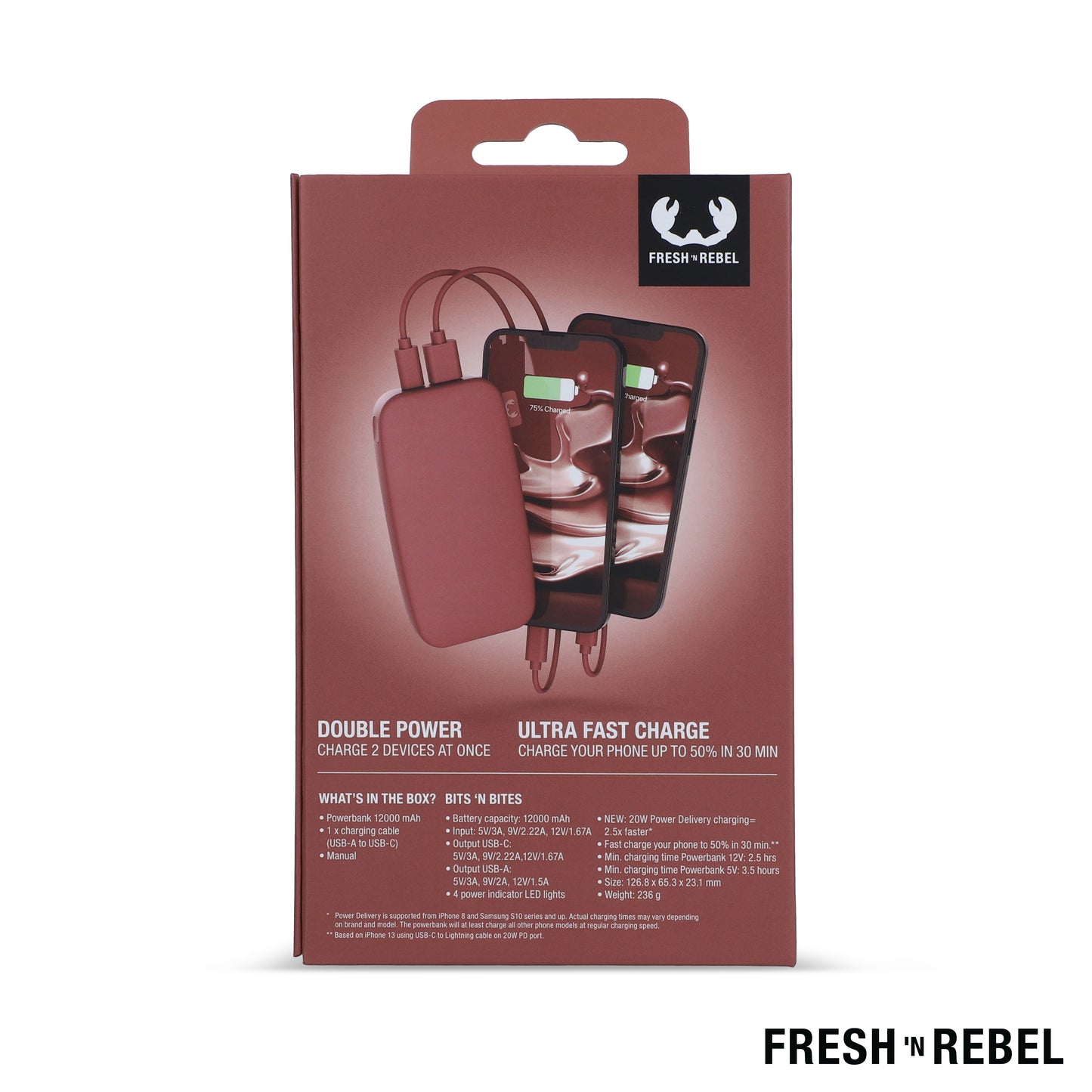 LT 49402  2PB12100 | Fresh 'n Rebel Powerbank 12000mAh USB-C Schnellladung 20W