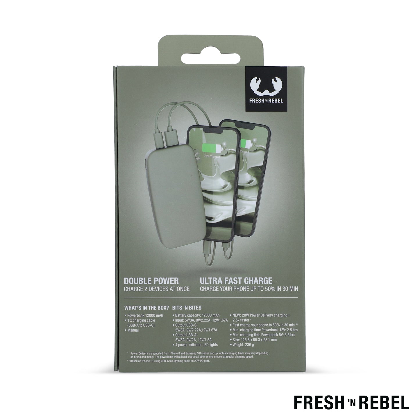 LT 49402  2PB12100 | Fresh 'n Rebel Powerbank 12000mAh USB-C Schnellladung 20W
