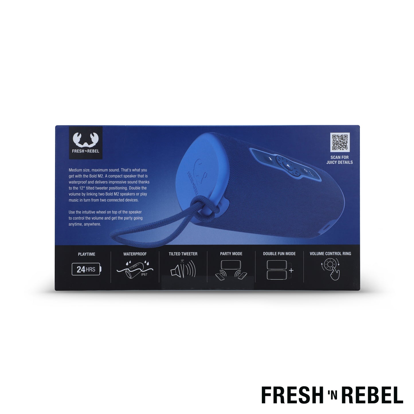 LT 49731  1RB7400 I Fresh 'n Rebel Bold M2-Waterproof Bluetooth speaker