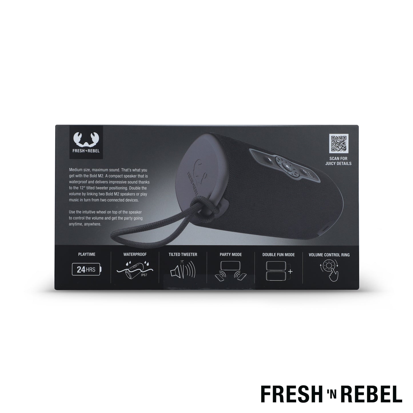 LT 49731  1RB7400 I Fresh 'n Rebel Bold M2-Waterproof Bluetooth speaker