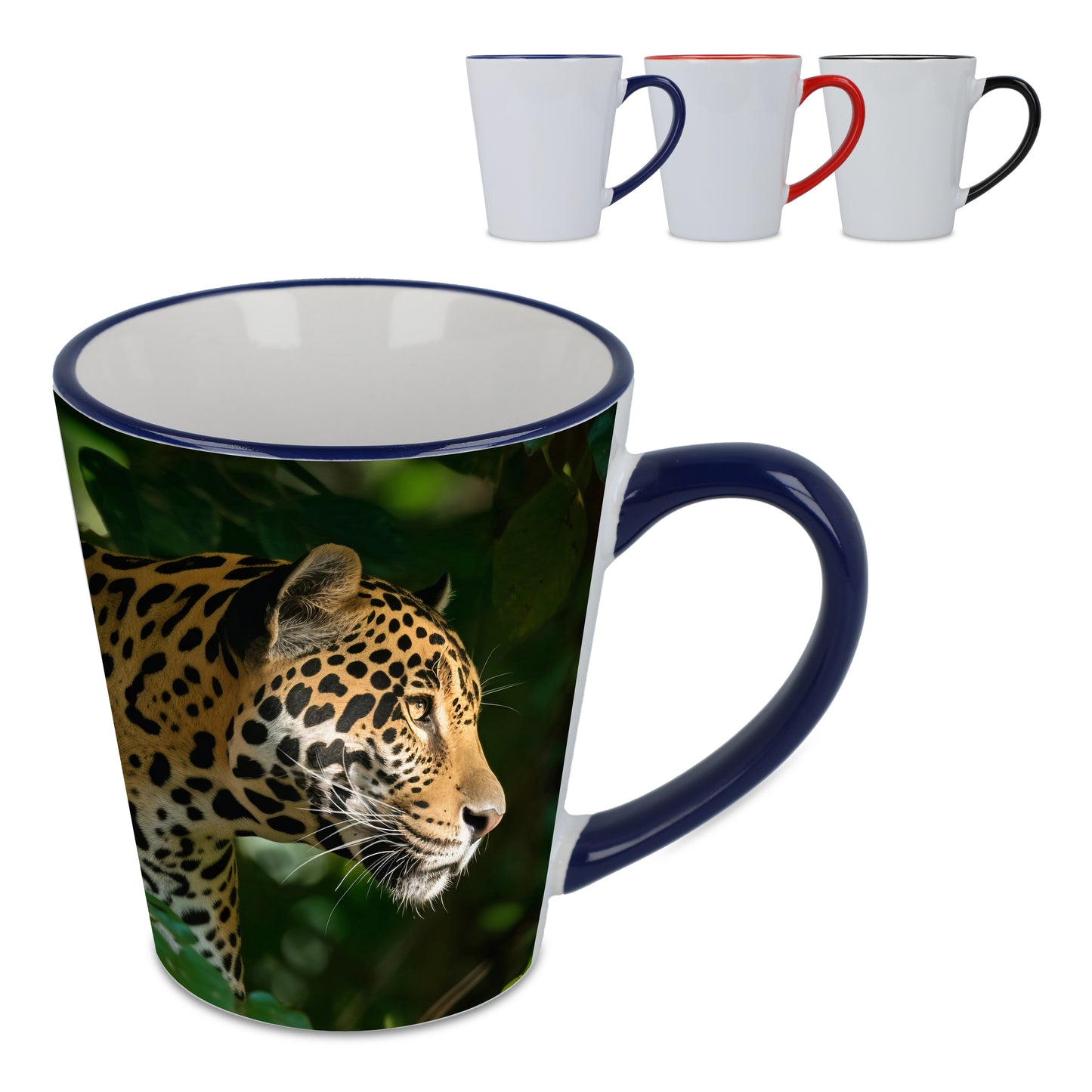 LT51192  Melbourne Sublime Becher mit farbigem Rand und Henkel, 300 ml