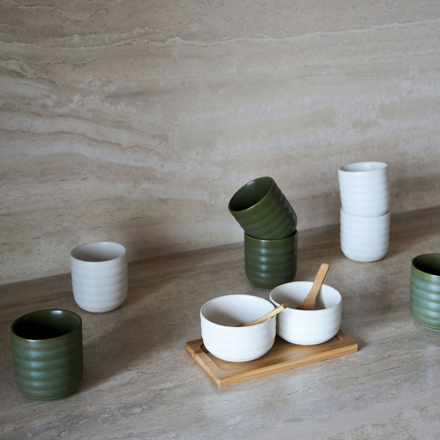 Sagaform Ellen Schüsselset mit Löffeln 170ml