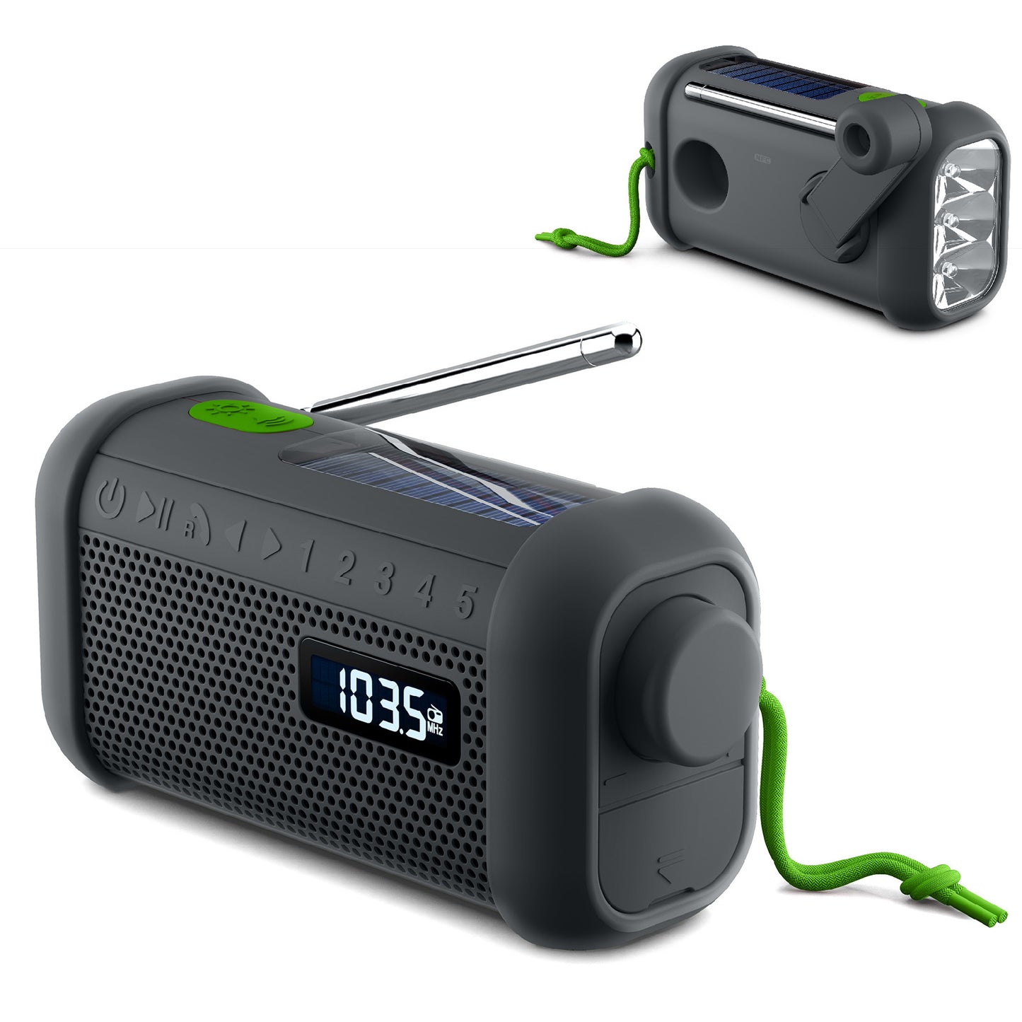 LT55019  MH-08 | Muse Radio, Bluetooth-Lautsprecher mit Solar- und Öffnungsmechanismen
