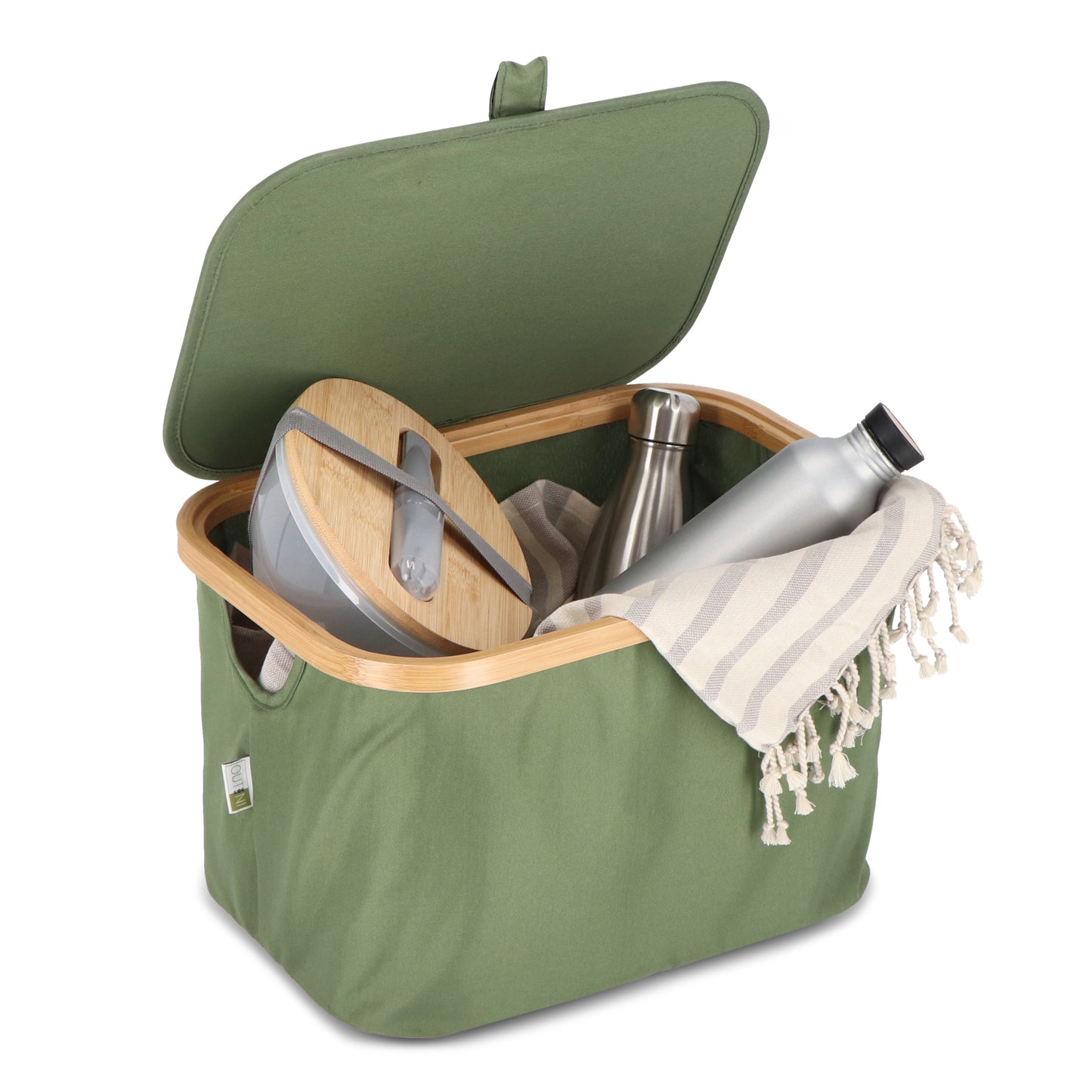 LT 57103  InSideOut faltbarer Korb mit Deckel Sogne 38 × 26 × 25 cm rPET