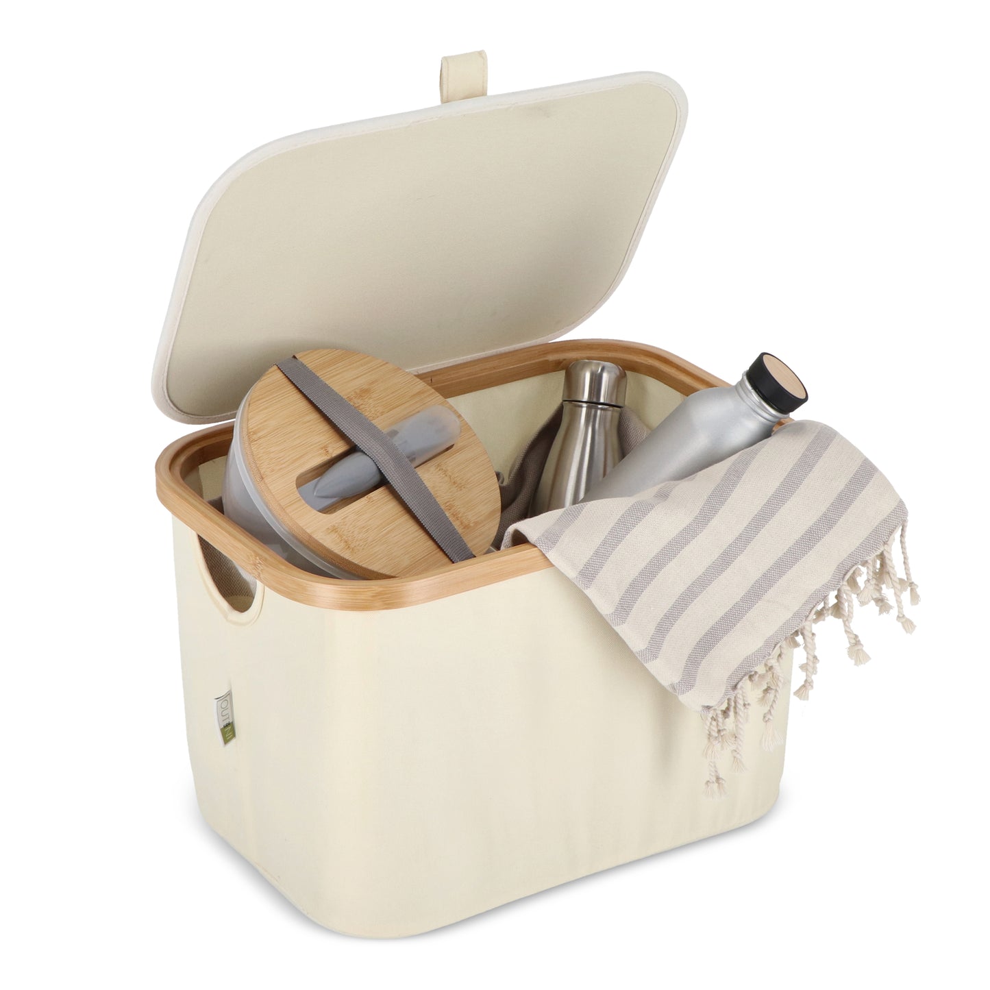 LT 57103  InSideOut faltbarer Korb mit Deckel Sogne 38 × 26 × 25 cm rPET