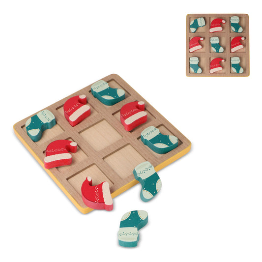 LT57401  InSideOut Holz-Weihnachts-Tic-Tac-Toe-Spiel.