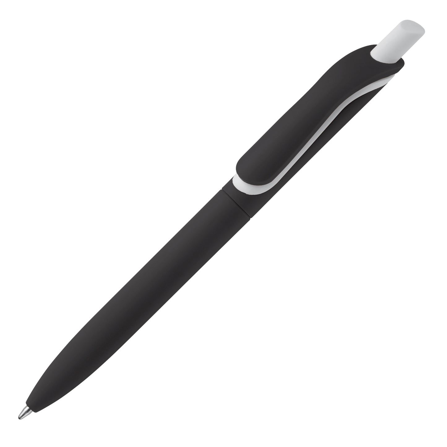 LT80120  Kugelschreiber Click Shadow mit Soft-Touch-Oberfläche, hergestellt in Deutschland“