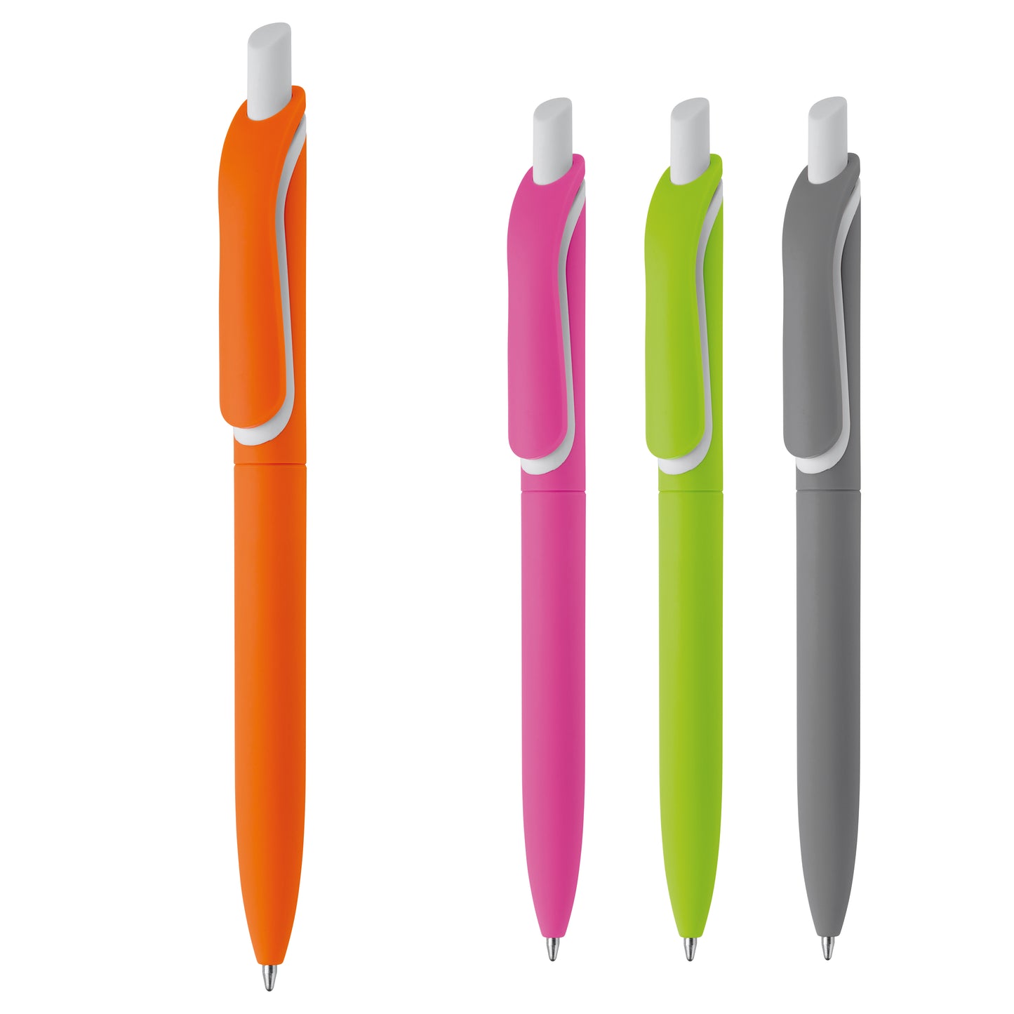 LT80120  Kugelschreiber Click Shadow mit Soft-Touch-Oberfläche, hergestellt in Deutschland“