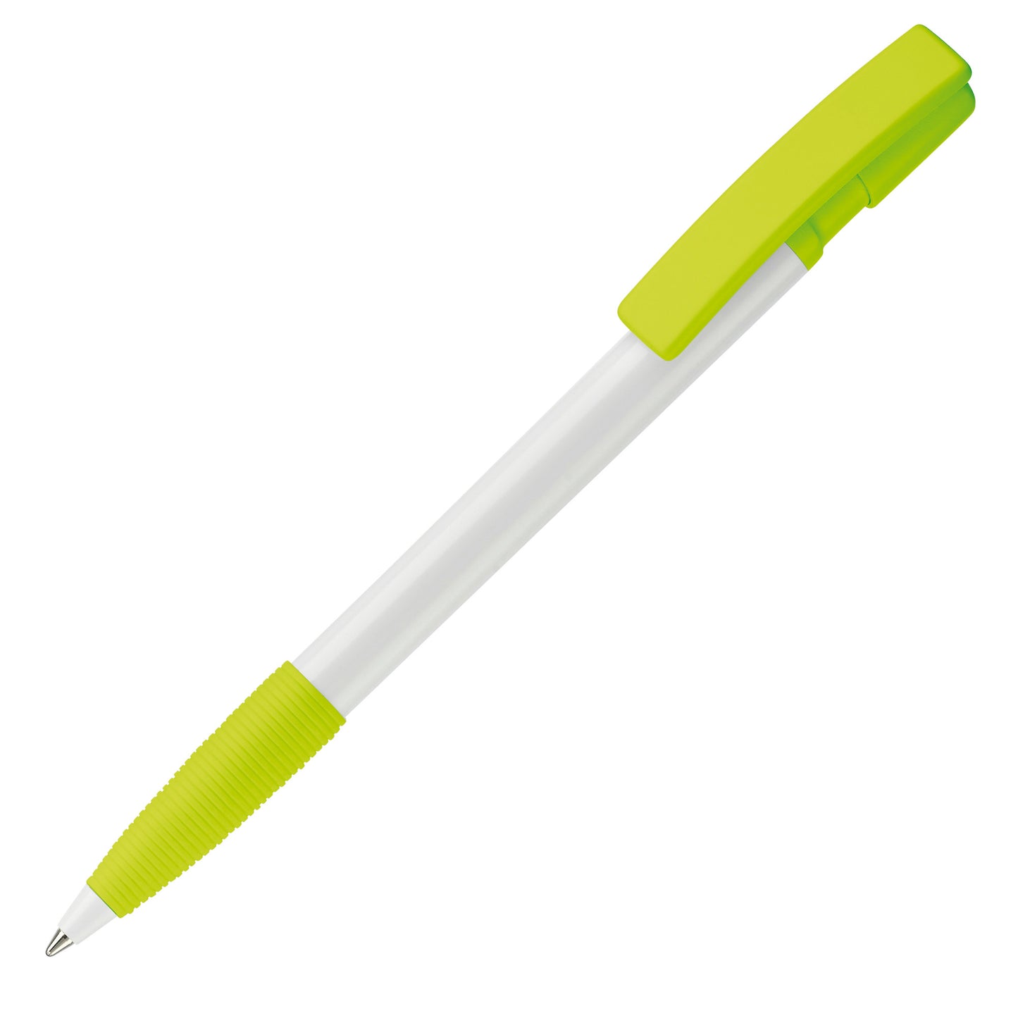 Nash-Kugelschreiber mit gummiertem Griff, Vollfarbe