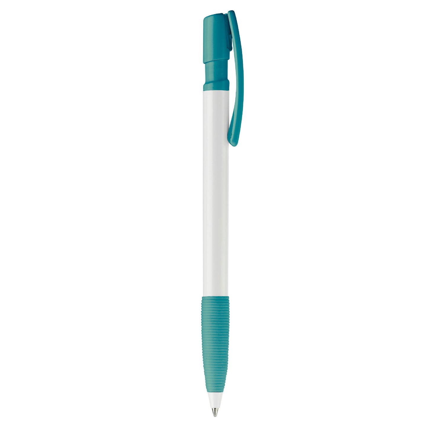 Nash-Kugelschreiber mit gummiertem Griff, Vollfarbe