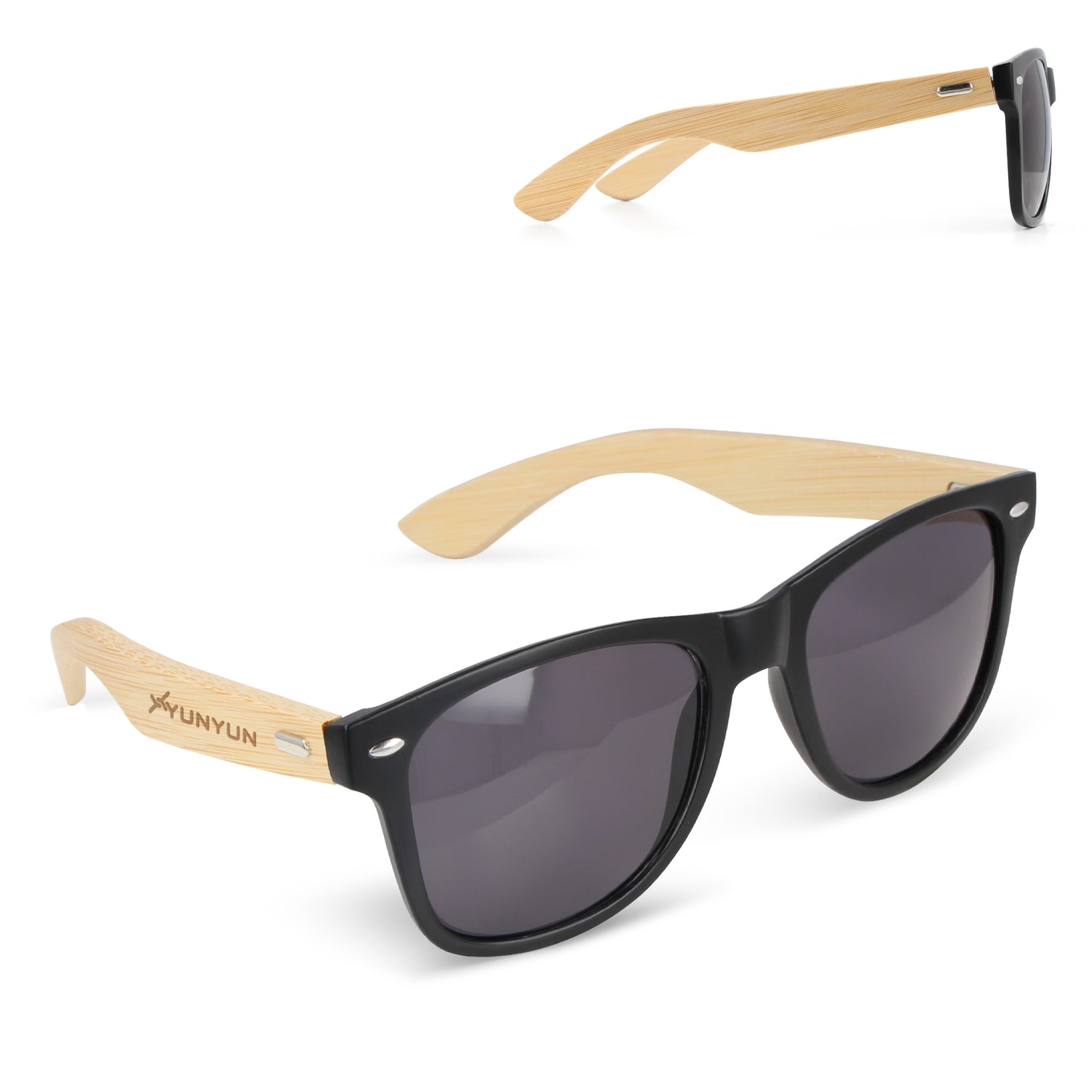 LT86721  Justin RPC Sonnenbrille mit Bambusdetails, UV400.
