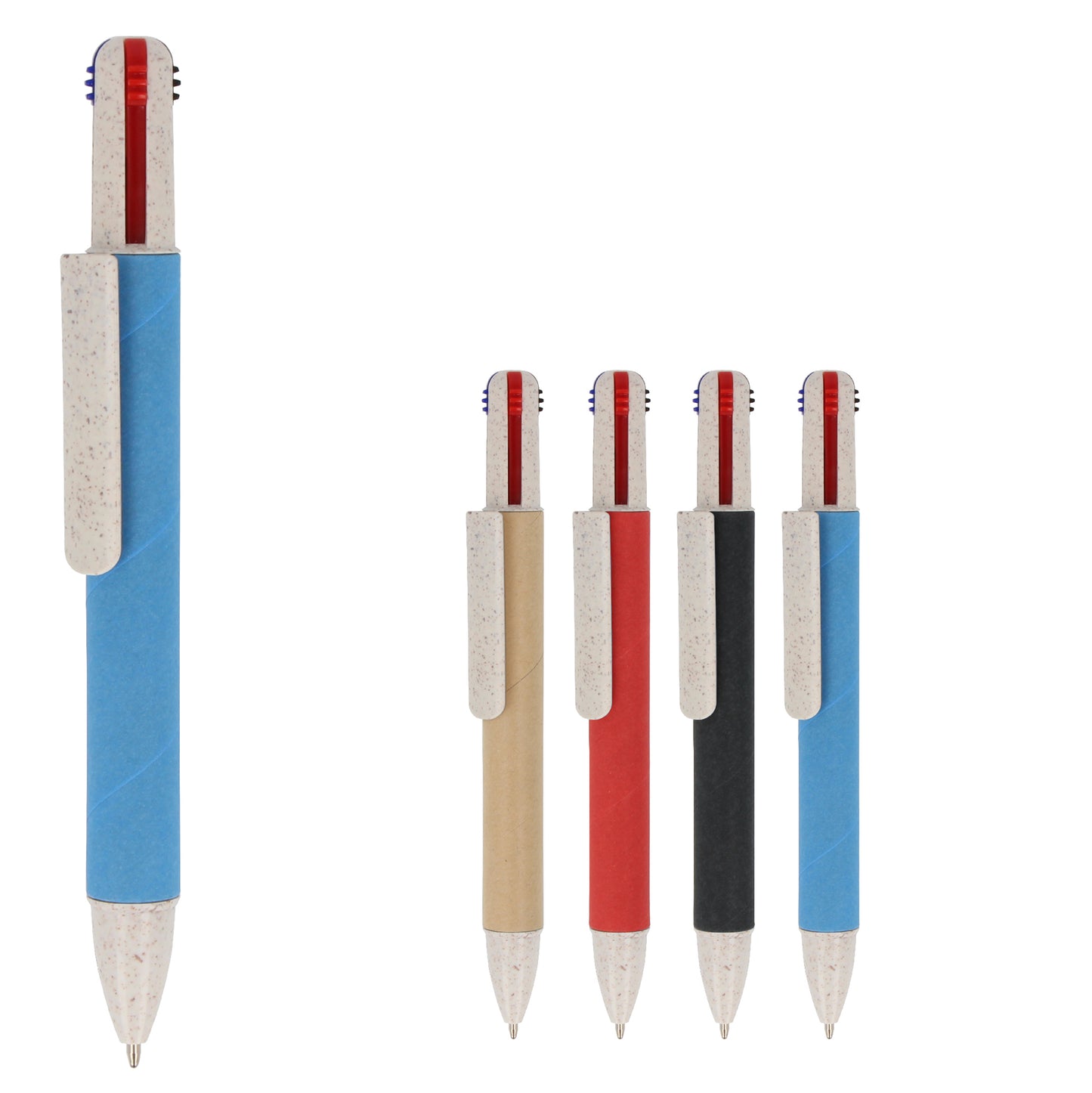 4-Farben-Kugelschreiber aus Papier