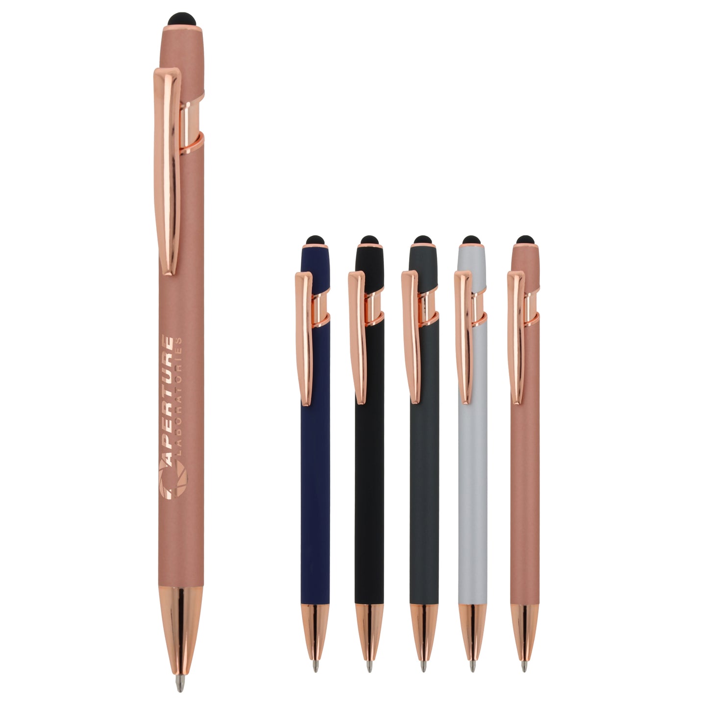 Kugelschreiber Paris Luxe aus Metall, gummiert