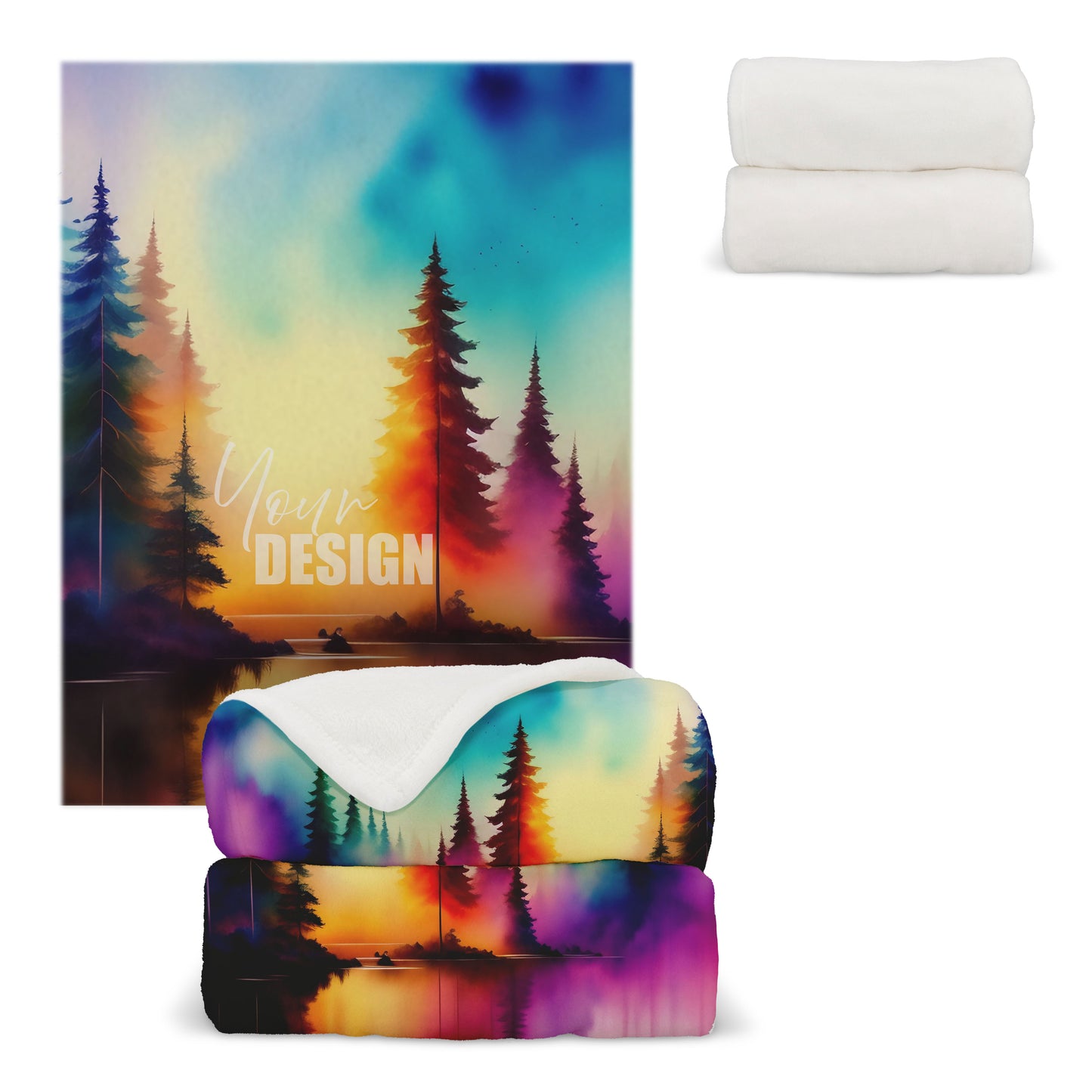 LT 90103  Korallenfleece-Decke OEKO-TEX® Sublimation 130 x 170 cm 270 g/m²