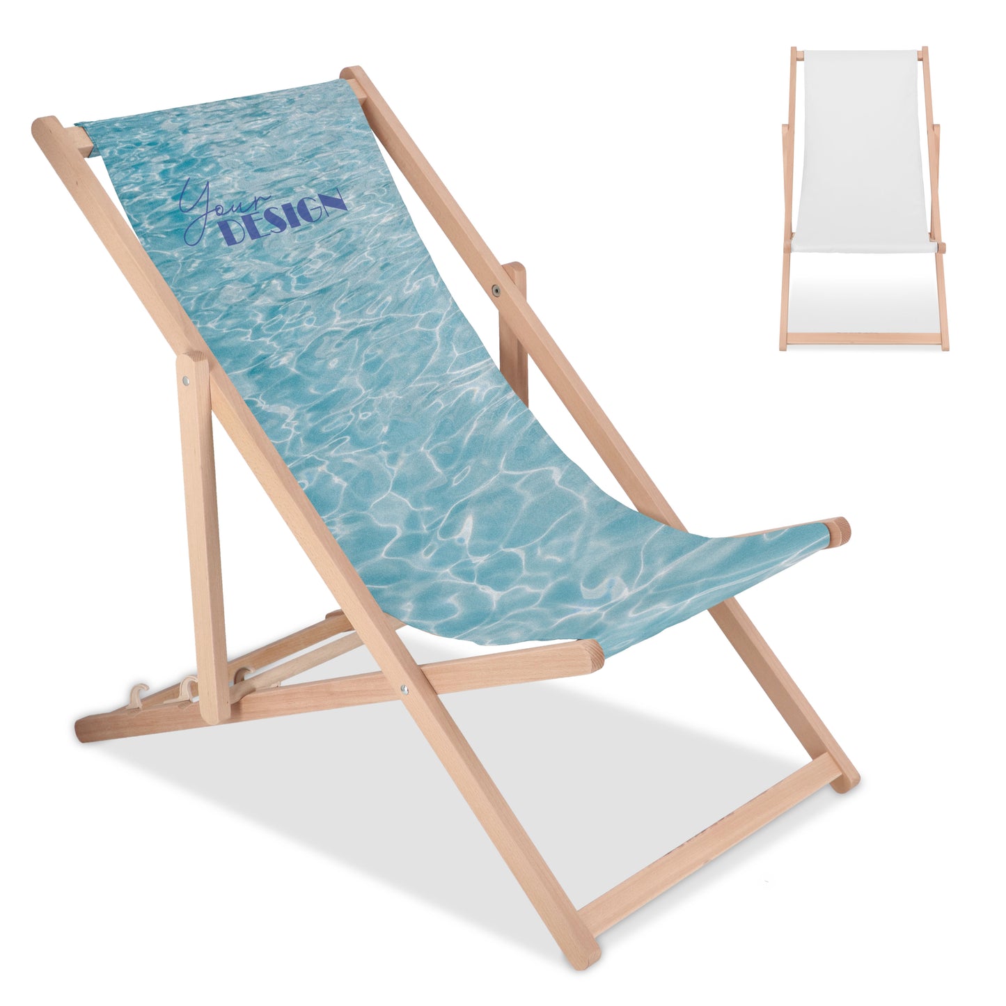 LT90105  Sublimationsbedruckter klappbarer Strandstuhl.