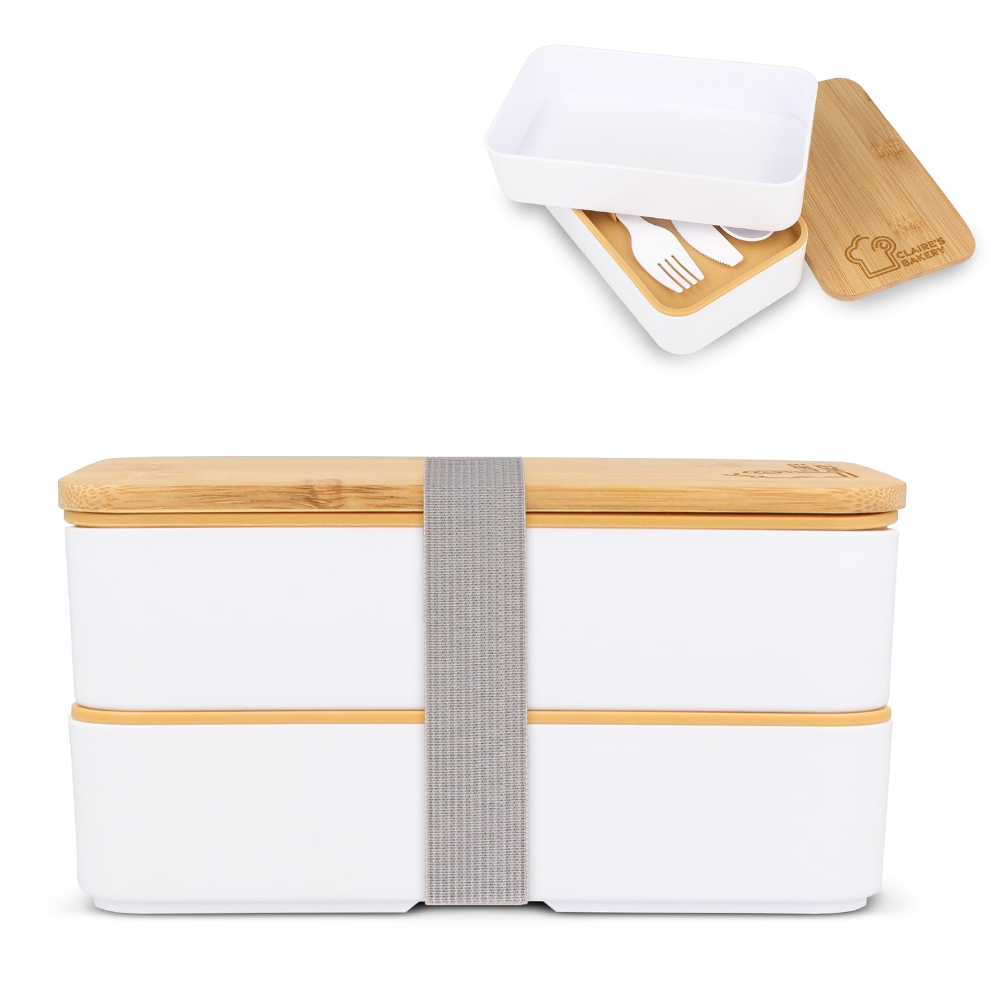LT90455  Bento-Lunchbox aus R-PP und Bambus.