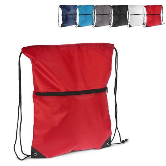 LT91395  210T R-PET Kordelzug-Rucksack mit Reißverschluss