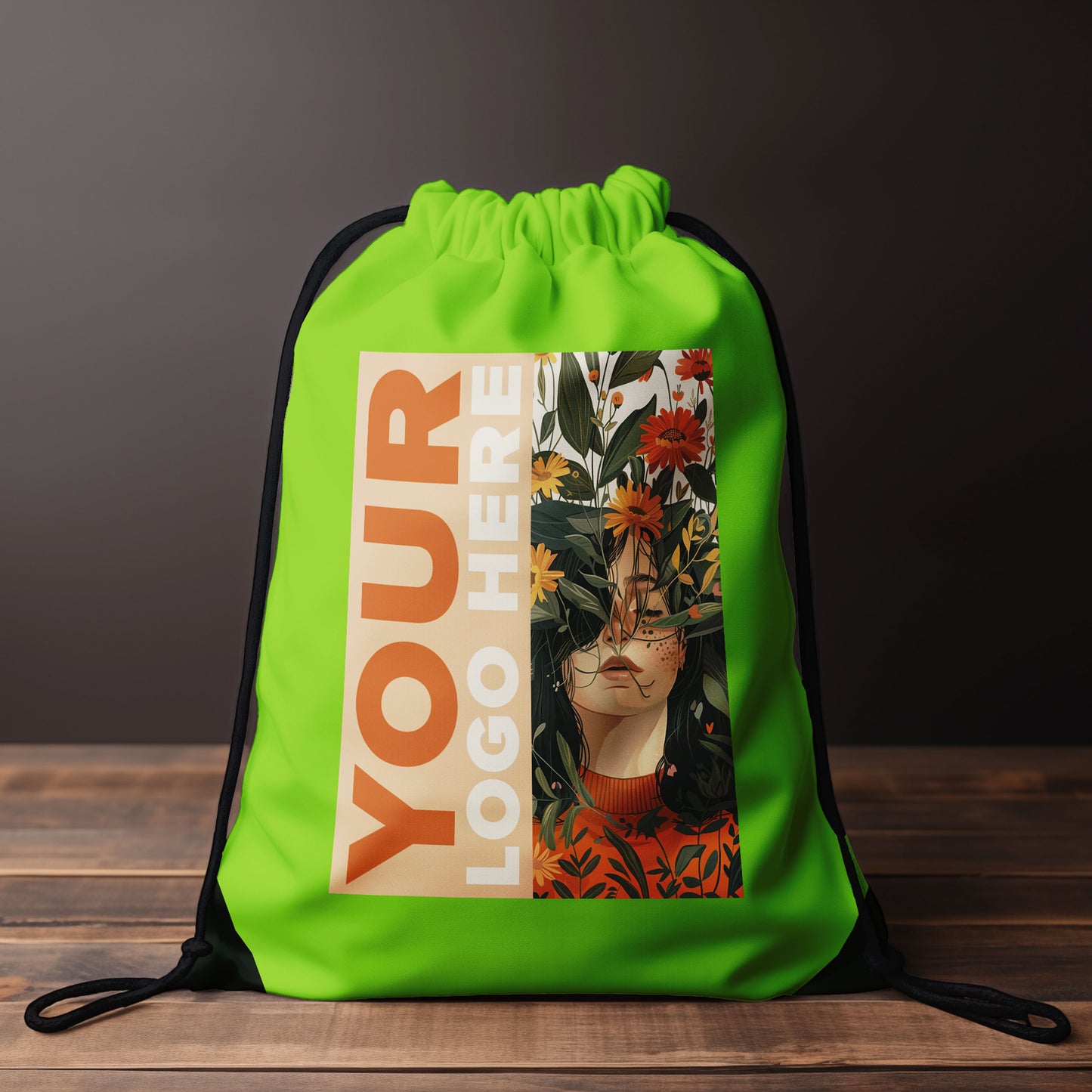 LT91399  Rucksack mit Kordelzug aus 210T RPET