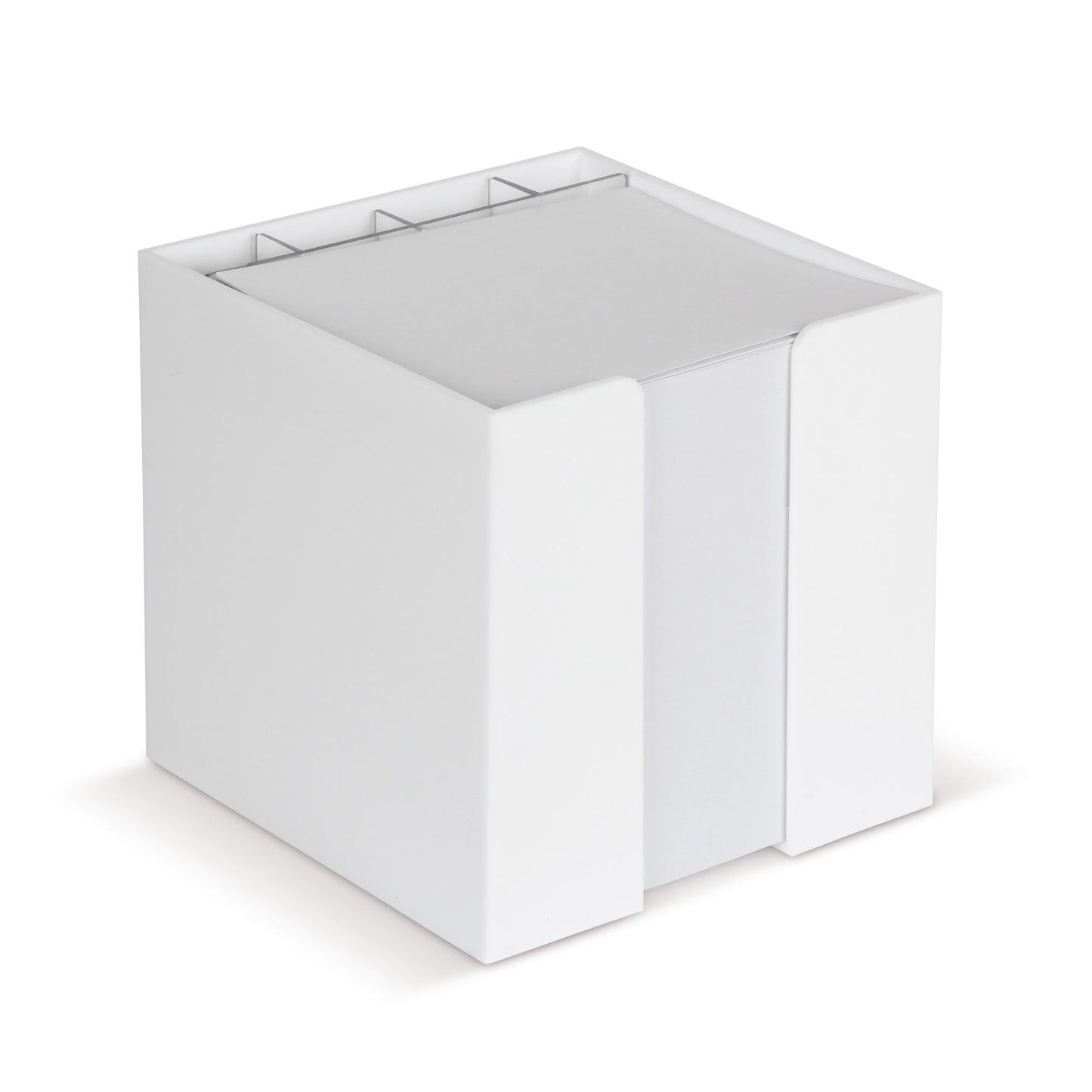 LT91767  Papierblock (10×10×10 cm) in einer würfelförmigen Box mit Fächern für Bürobedarf