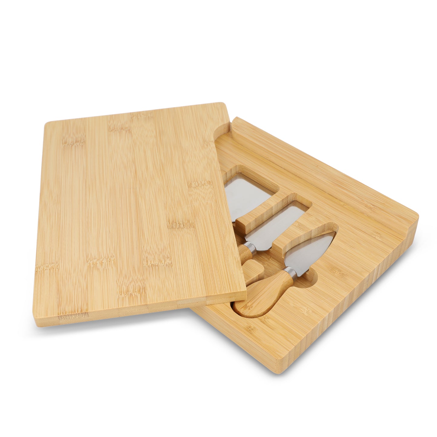 LT 94495  4er-Set für Käse und Wein aus Bambus