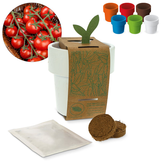 LT94553  „Hot & Cool“-Becher mit Kirschtomatensamen.