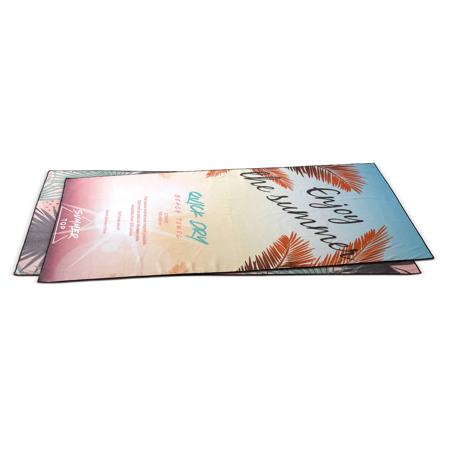 LT95041  Schnelltrocknendes Strandtuch mit individueller Bedruckung.