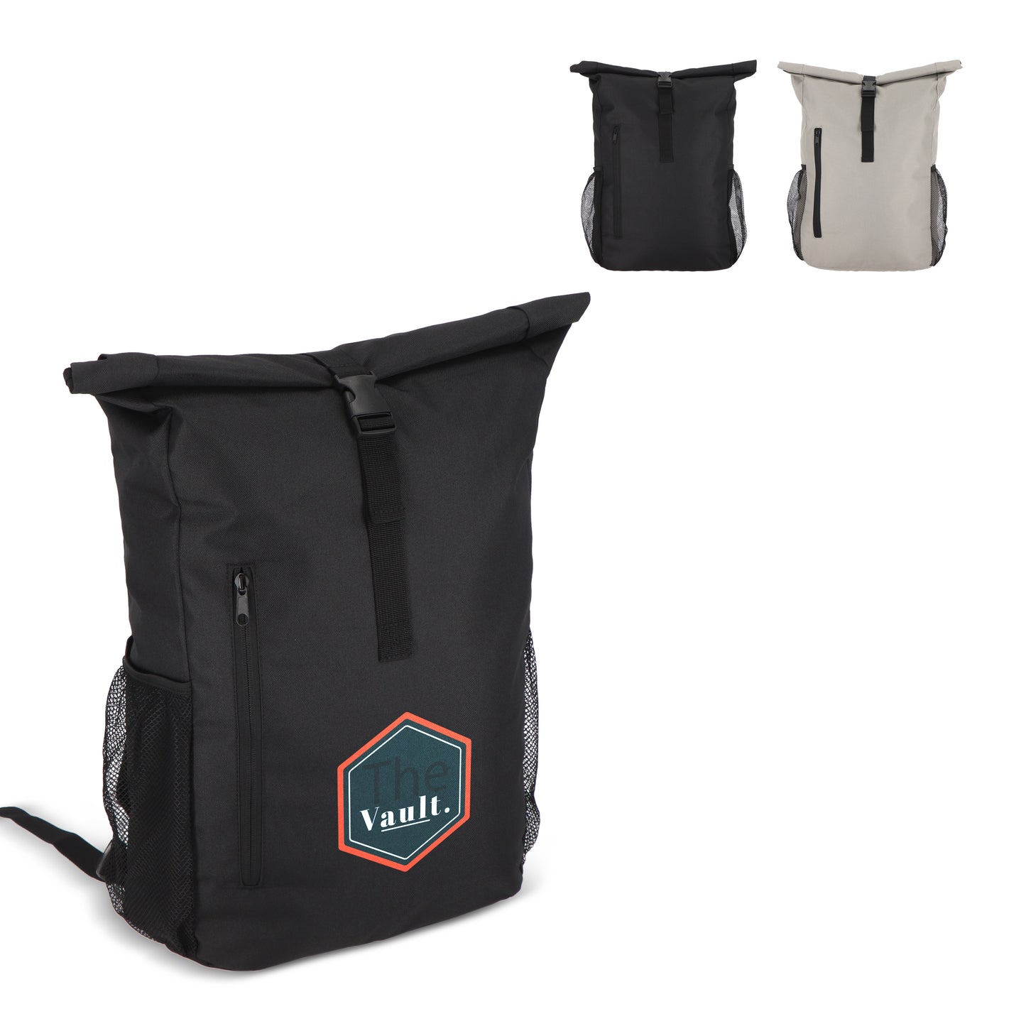 LT95351  R-PET 600D Fahrrad-Rolltop-Rucksack, 20 L
