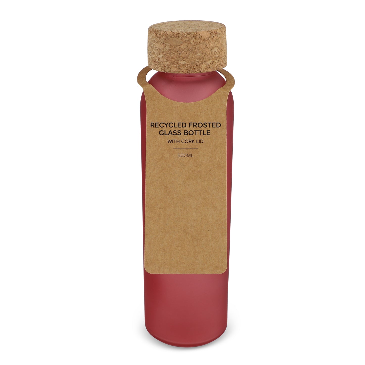 LT98880  Mattierte Recycling-Glasflasche mit Korkdeckel 500 ml